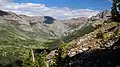 Upper Kennedy Canyon with Kennedy Peak in upper right