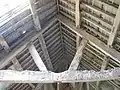 Roof truss in hay barn