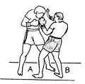 Short straight-punch in counterpunch