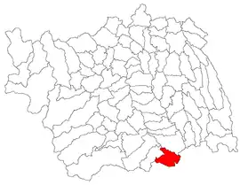 Location in Bacău County