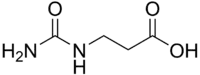 Skeletal formula of 3-ureidopropionic acid