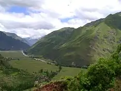 The Urubamba River in the Sacred Valley of the Urubamba Province