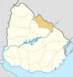 Rivera Department is located in Uruguay