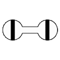 The horizontal white dumb-bell but with a black bar placed perpendicular to the shaft across each circular portion of the dumb-bell when displayed in a signal area indicates that aircraft are required to land and take off on runways only, but other manoeuvres need not be confined to runways and taxiways.