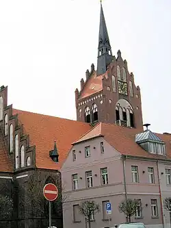 Town hall and church 8n Usedom