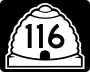 State Route 116 marker