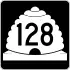 State Route 128 marker