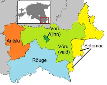 Municipalities of Võru County