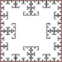 A point inside a square repeatedly jumps half of the distance towards a randomly chosen vertex, but the currently chosen vertex cannot be 2 places away from the previously chosen vertex.