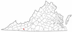 Location of Fries, Virginia