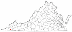 Location of Gate City, Virginia