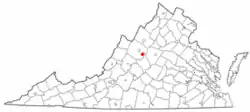 Location of Lyndhurst, Virginia