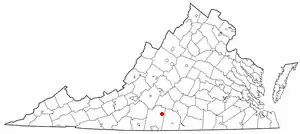 Location of MountAiry, Virginia