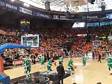 During the 2014 EuroCup Finals game, between Valencia and UNICS Kazan.