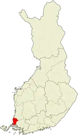 Location of Vakka-Suomi sub-region