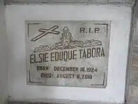 Elsie Tabora's tomb