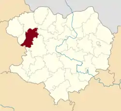 Raion location in Kharkiv Oblast