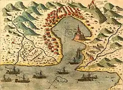 Image 67Map of Vlorë in 1573 by Simon Pinargenti (from Albanian piracy)