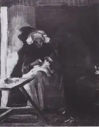 Peasant Woman Sewing, 1885, Private collection (F126a)