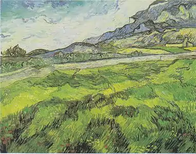 Green Wheat Field, June 1889, owner unclear, possibly on loan to Kunsthaus Zurich, Zurich (F718)