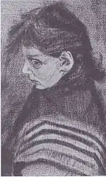 Sien's daughter with scarf, January 1883, Kröller-Müller Museum, Otterlo, Netherlands (F1007)