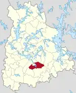 Location of Vanaja in the Häme Province