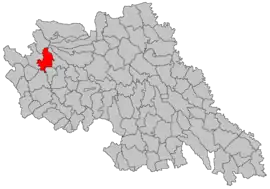 Location in Iași County