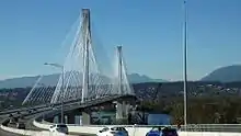 Vancouver's new Port Mann Bridge with the old bridge fully demolished