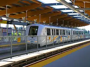 SkyTrain at Rupert station in Vancouver, Canada