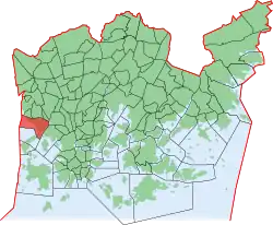 Position of Vanha Munkkiniemi within Helsinki