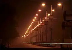 Nightscape from Chanakya towards Income tax roundabout