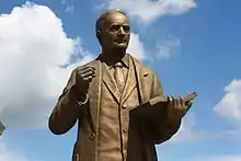 Statue of Vasil Iljoski on the Bridge of Arts