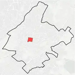 Location within municipality of Athens