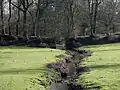 The Chemerette stream passes through an old path before flowing in Vaige river.