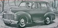 Brochure image of Australian produced 1949 Vauxhall Velox Saloon (LBP)