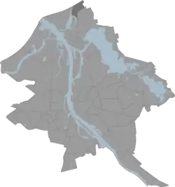 Location of Vecāķi in Riga