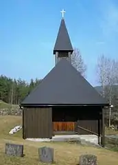 Small chapel built in 1974 on the site of the old church