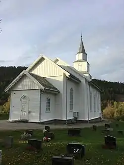 View of the village church, Vemundvik Church