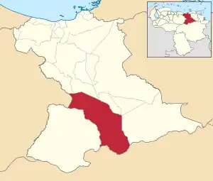 Location in Anzoátegui