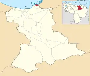 Location in Anzoátegui