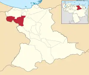 Location in Anzoátegui