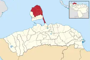 Location in Falcón