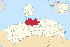 Location in Falcón