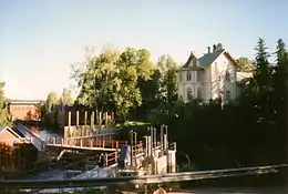 Cross gabled roof at the Verla mill village and a UNESCO World Heritage Site in Kouvola