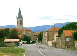 The road into Vernosc-lès-Annonay