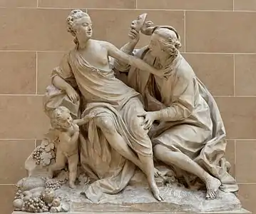 Vertumnus and Pomone by Jean-Baptiste Lemoyne (1760)