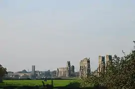 Part of the Aqua Claudia, with the Tor Fiscale in the distance