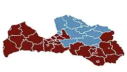 Vidzeme Planning Region in blue