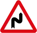 Double curve, first to right