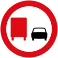 Overtaking by goods vehicles prohibited